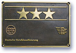 3-Sterne-Auszeichnung bis einschlielich 2018 nach DEHOGA / Dt. Hotelklassifizierung / Hotelstars.eu